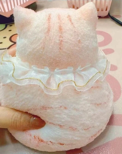 Chubby Pink Tapered Kitten Squishy Toy