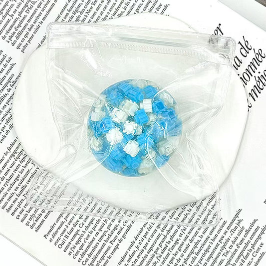 Blue and White Building Block Stress Ball