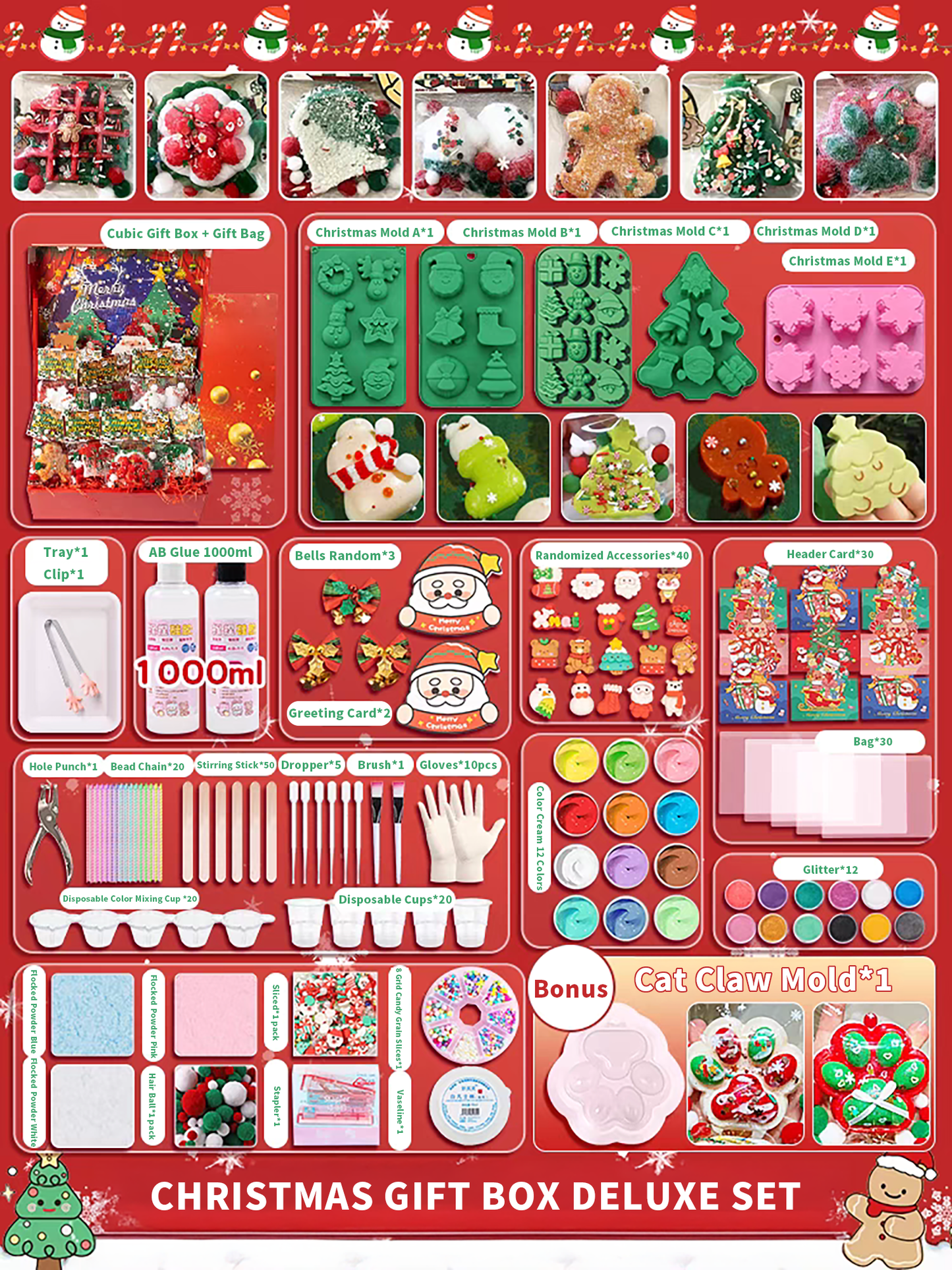 Christmas Squishy Toys DIY Deluxe Kit