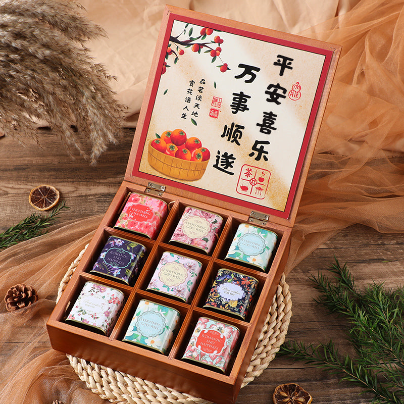 Flower tea gift box