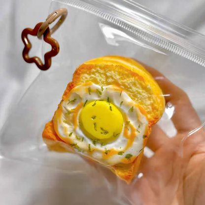 Fried Egg Toast Squishy Toy