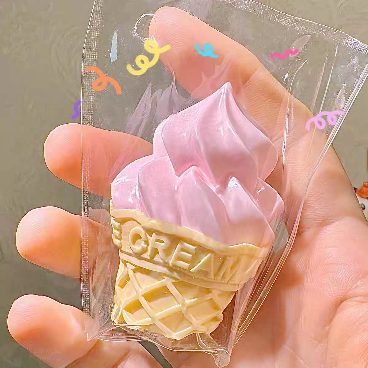 Ice Cream Cone Squishy Toy